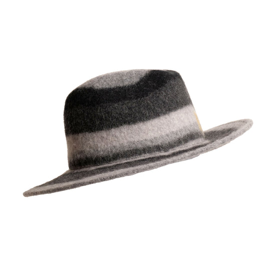 Cappello Borsalino in feltro di lana con macro logo